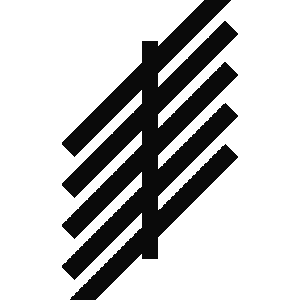Close-up of ancient ogham symbols carved into a wooden stave.