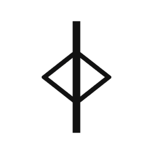 Simple black ogham symbol on a transparent background.