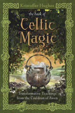 Book cover of Celtic Magic featuring a teapot and lush green foliage background.