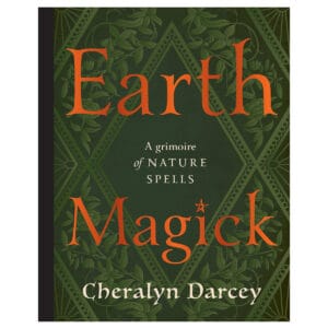 Book cover titled "Earth Magick" with green leafy background, focusing on nature spells and Celtic s.
