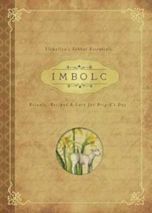 Celtic spirituality guide with Imbolc theme, featuring a goat illustration and decorative border.