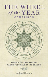 Book cover featuring a circular diagram of the Wheel of the Year with Celtic symbols and seasonal na.