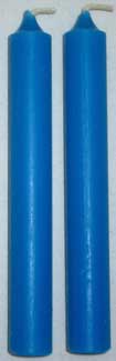 Blue candles used in Celtic spiritual practices and rituals.