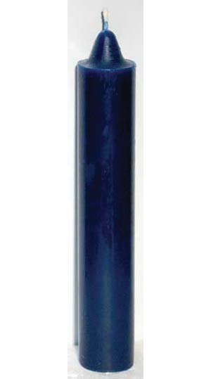 Blue candle used in Celtic spirituality and druidry practices.