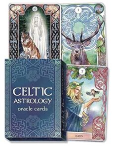 Oracle cards featuring Celtic symbols and nature themes for spiritual guidance.