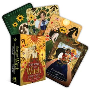 A set of illustrated tarot cards inspired by Celtic themes and nature.