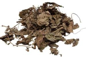 Dried dandelion leaves and stems, used in herbal remedies and traditional Celtic practices.