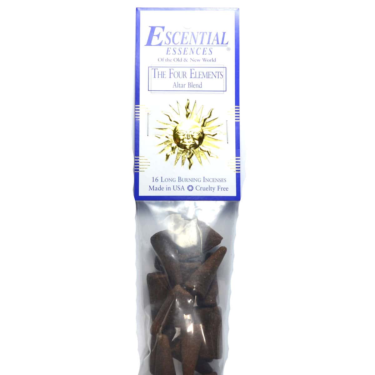 Incense package with four elemental scents for spiritual practice.
