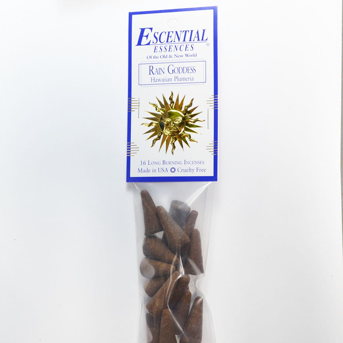Incense sticks with celestial sun packaging, related to Celtic spirituality and nature veneration.
