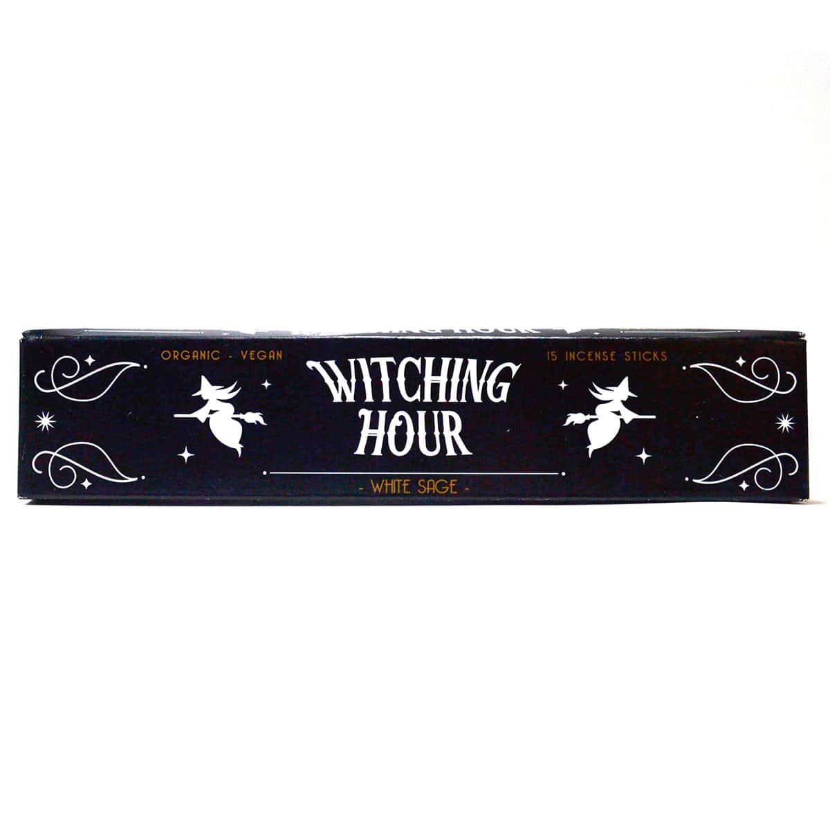 Modern Celtic spirituality incense box with witching theme and white sage scent.