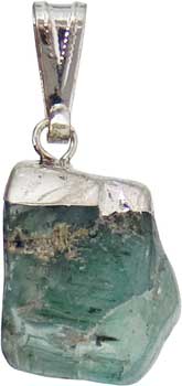 Pendant with natural mineral and silver bail, used in Celtic spiritual practices.