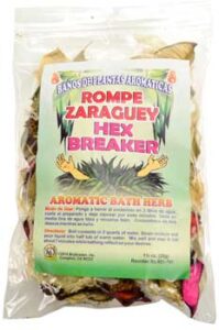 Herbal bath herb package with aromatic herbs for cleansing and spiritual renewal.