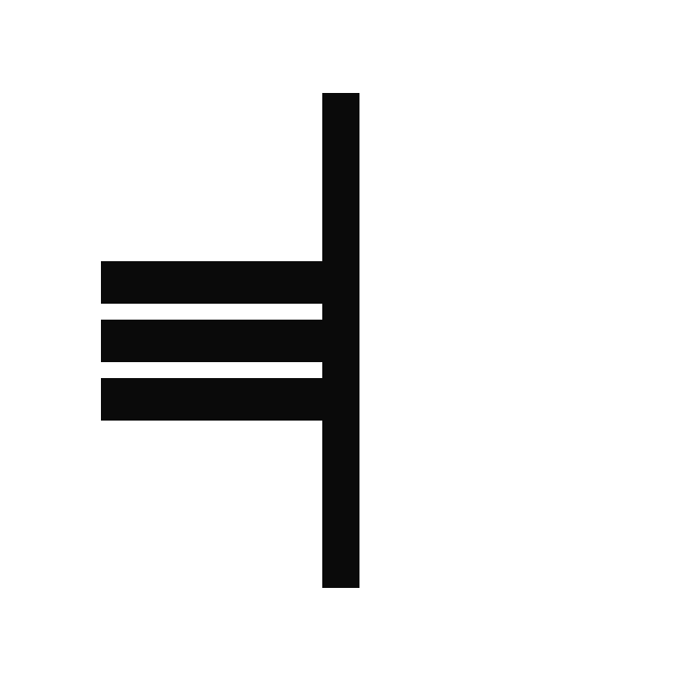 A black and white celestial icon featuring a crescent moon, sun, and stars arranged harmoniously.