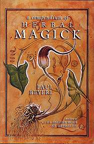 Book cover featuring herbal illustrations and mystical symbols.