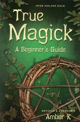 Cover of a book titled "True Magick" with a green background and a circular wooden symbol.