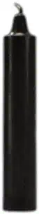Candle for Celtic spirituality and druidry rituals, black color, plain design.