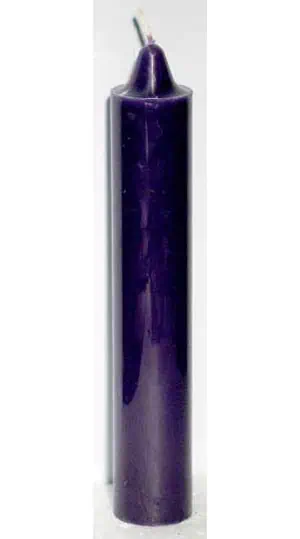 Tall purple candle, used in Celtic spiritual practices and rituals.