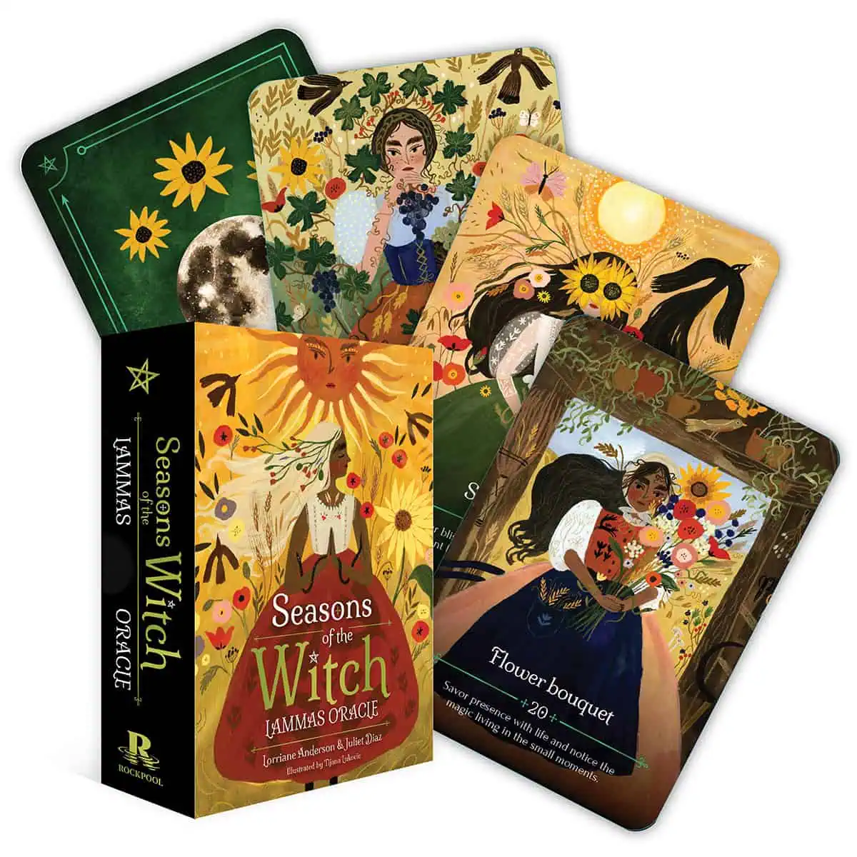 A set of illustrated tarot cards inspired by Celtic themes and nature.