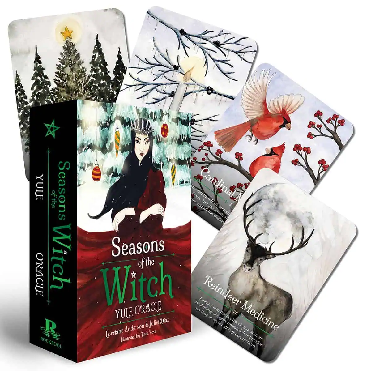 Oracle card with a reindeer illustration and antlers.
