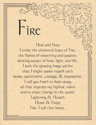 A poetic invocation of the elemental force of fire, emphasizing creativity, passion, and transformat.