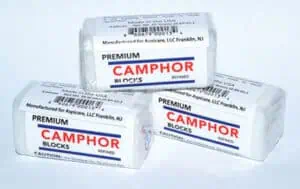 Three camphor blocks used in Celtic spiritual practices and rituals.