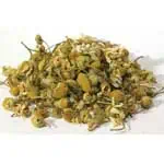 Chamomile herb with yellow flowers and green leaves, used for herbal teas and natural remedies.