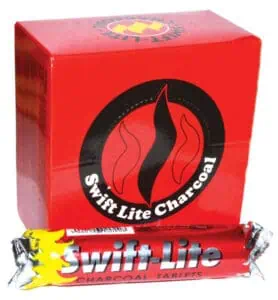Modern charcoal product for grilling, with packaging reflecting natural and earthy themes.