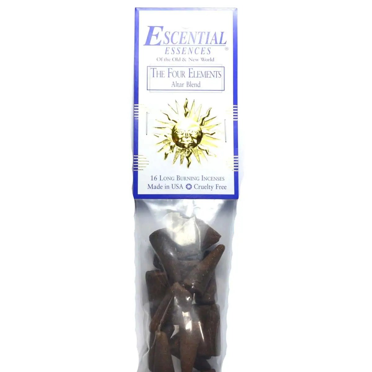 Incense package with four elemental scents for spiritual practice.