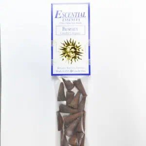 Incense package featuring sun motif and Celtic-inspired design elements.