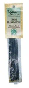 Incense stick labeled Desert Frankincense, used in Celtic spiritual practices and rituals.