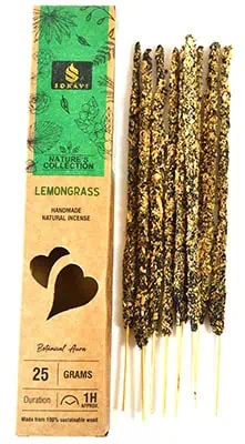 Lemongrass incense sticks with natural packaging for Celtic spiritual practices.