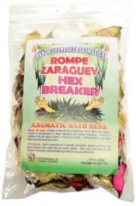 Herbal bath herb package with aromatic herbs for cleansing and spiritual renewal.