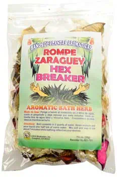 Herbal bath herb package with aromatic herbs for cleansing and spiritual renewal.