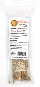 Handcrafted herbal smudge stick for spiritual cleansing and nature veneration.