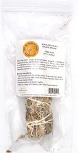 Dried mugwort bundle for smudging, used in Celtic spiritual practices and nature rituals.
